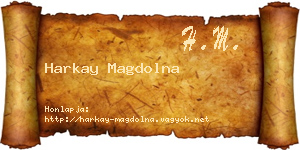 Harkay Magdolna névjegykártya